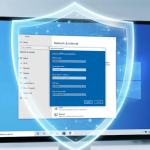 A visual guide showing the step-by-step configuration of a native VPN connection in Windows 10 settings