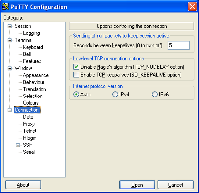 PuTTY Software Caused Connection Abort